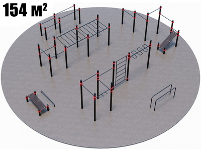 Оборудование для воркаута для Воркаут и ГТО 2-3 (Ø14 м)