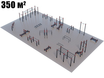 Оборудование для воркаута для Воркаут и ГТО 4-3 (25 x 14 м)
