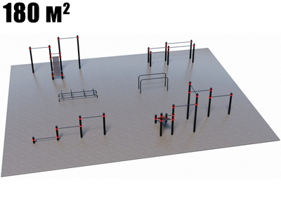 Оборудование для воркаута для Воркаут и ГТО 3-5 (12 x 15 м)