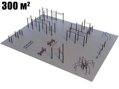 Оборудование для воркаута для Воркаут и ГТО 3-6 (20 x 15 м)