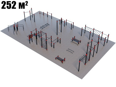 Оборудование для воркаута для Воркаут и ГТО 3-7 (21 х 12 м)