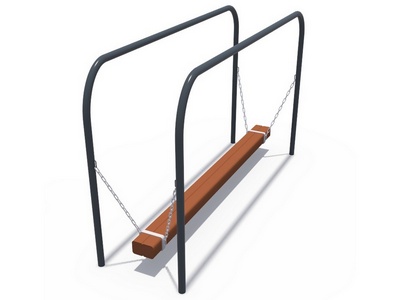 Уличные брусья с гимнастическим бревном