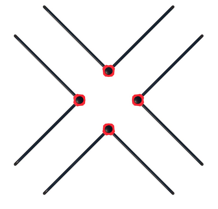 Уличный комплекс из параллельных брусьев Крест - вид 2