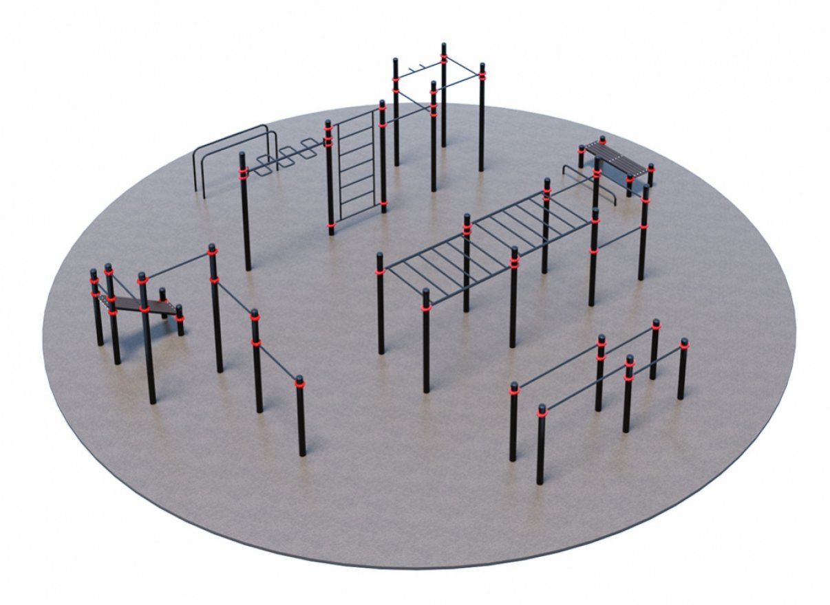 Оборудование для воркаута для Воркаут и ГТО 2-3 (Ø14 м) - вид 2