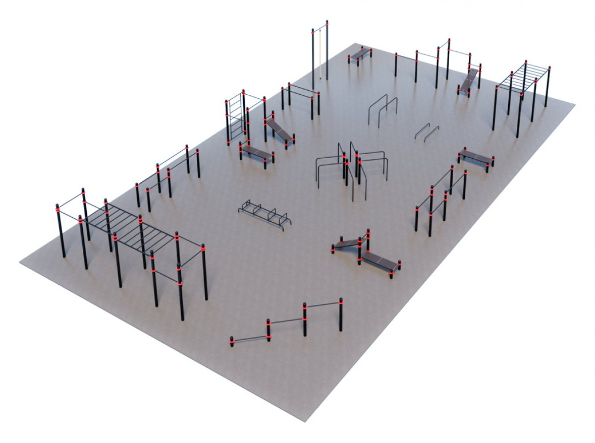 Оборудование для воркаута для Воркаут и ГТО 4-3 (25 x 14 м) - вид 2