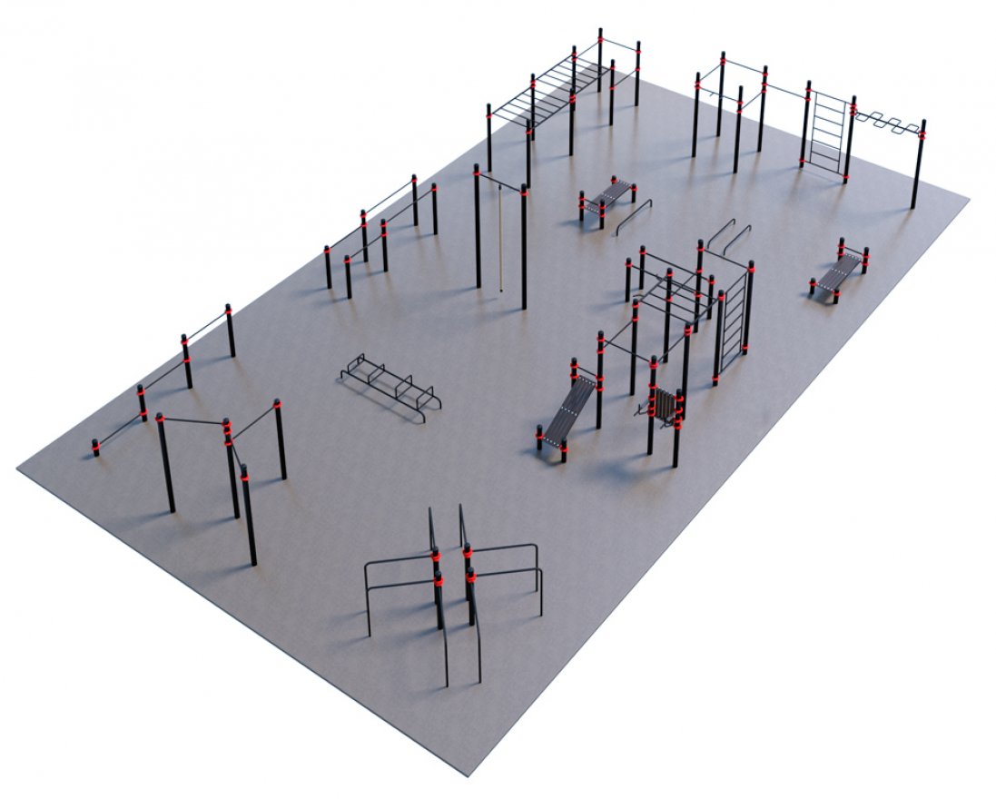 Оборудование для воркаута для Воркаут и ГТО 3-7 (21 х 12 м) - вид 2