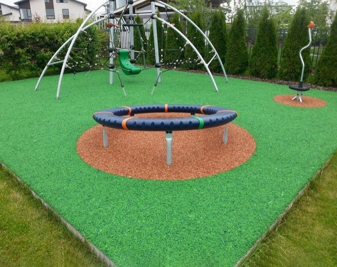 Резиновая мульча TORUDA Rubber mulch с укладкой на подготовленный грунт - вид 1