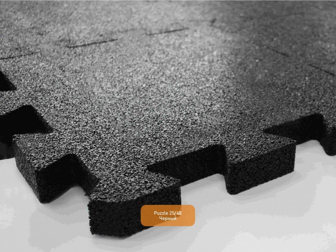 Резиновая плитка Puzzle/Пазл 500х500 (25-37 мм) с рельефным основанием - вид 2