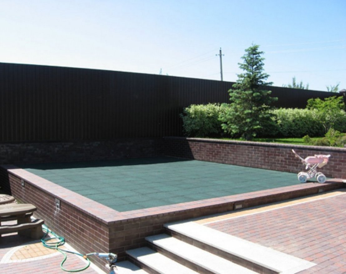 Резиновая плитка 500x500 (30 мм) - вид 1