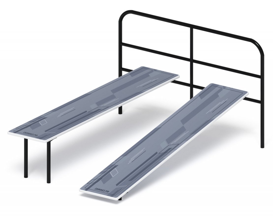 Уличная двойная скамья для пресса Форма и сила-2 - вид 3