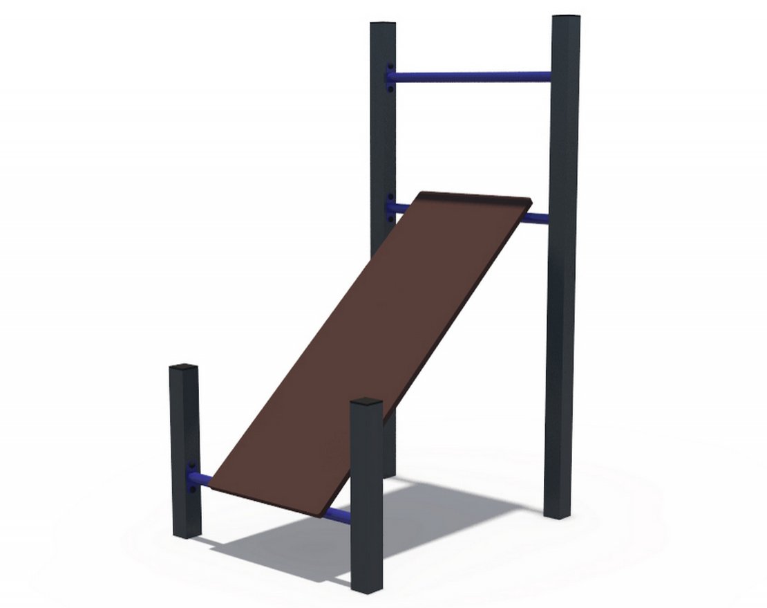 Уличная наклонная скамья для пресса Кроссфит - вид 1