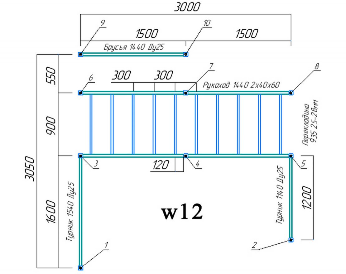 Спорткомплекс для улицы Workout w12 с гнездом - вид 2