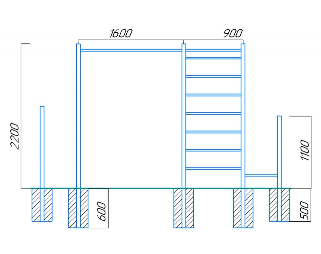 Спорткомплекс для улицы Workout w165 - вид 2