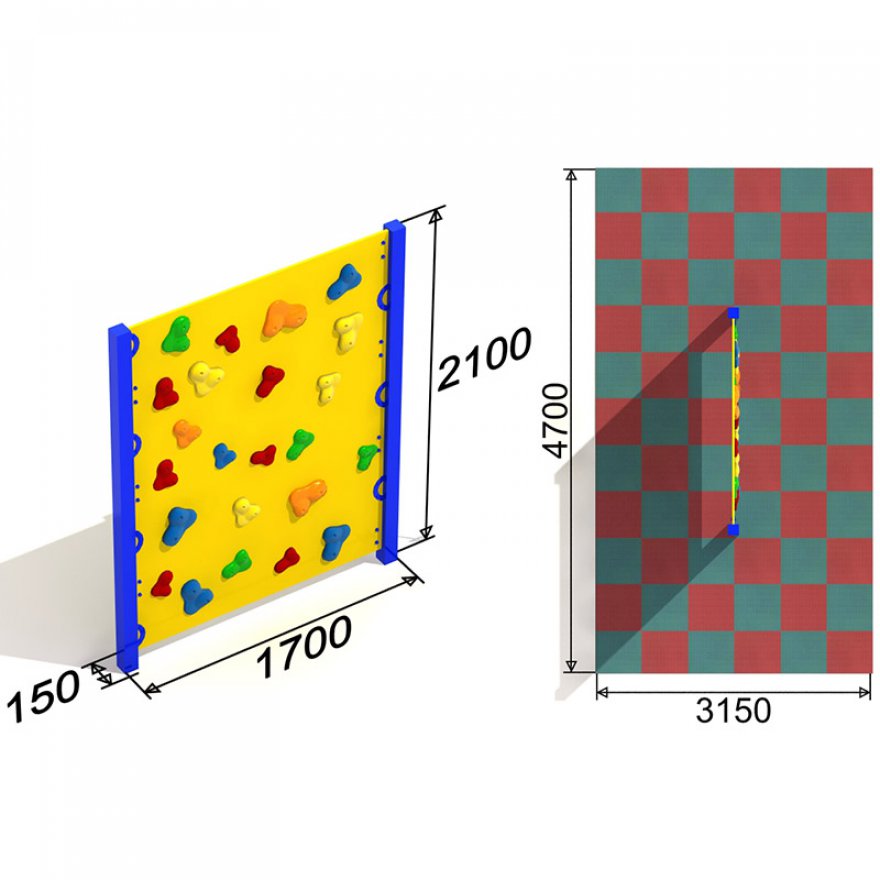 Стенка Скалодром №1 BL - вид 2