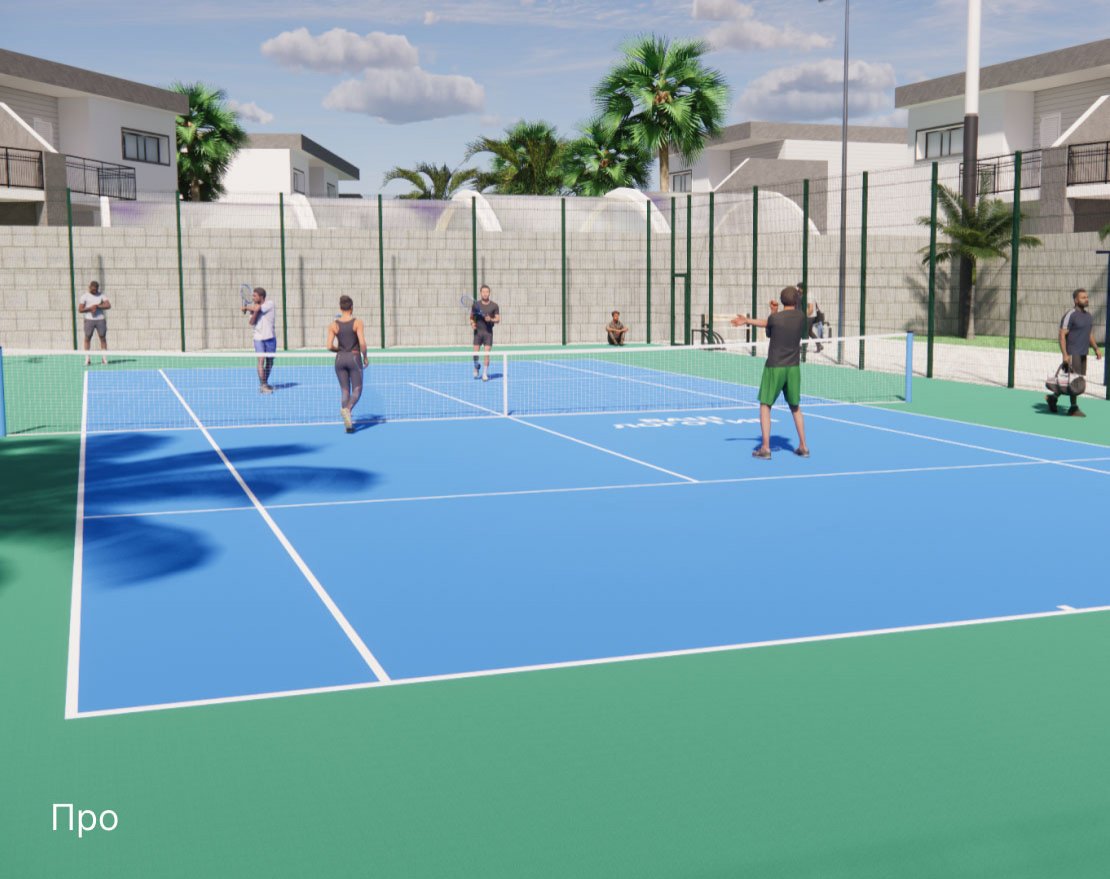 Теннисный корт TORUDA T-1 HARD (37х19, игровое поле 24х11) - вид 2