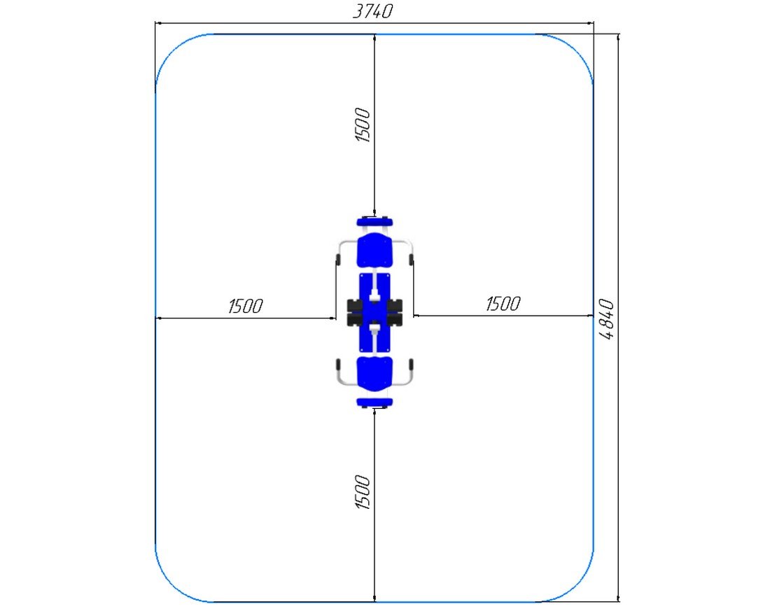 Тренажер для улицы Лэг пауэр 1 - вид 2