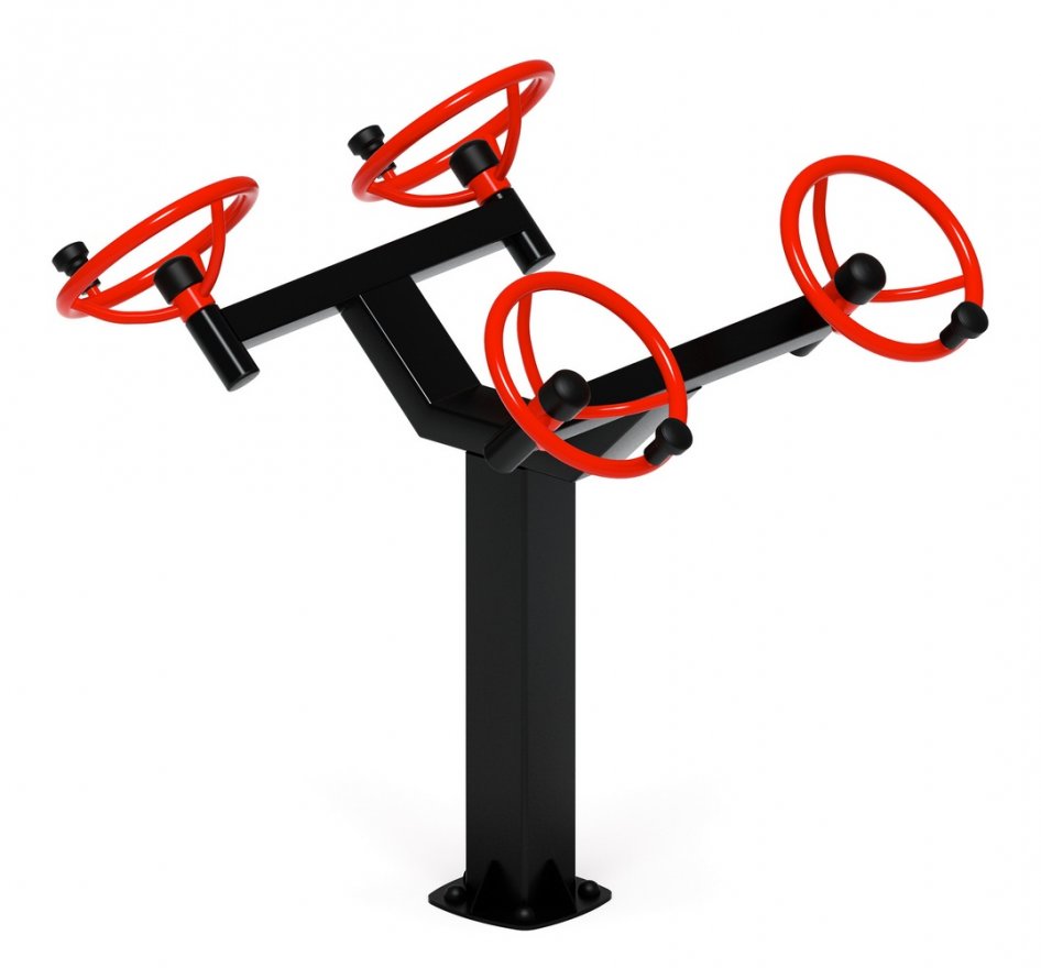 Уличный тренажёр Рули Тренировка 9 (положение сидя) - вид 2