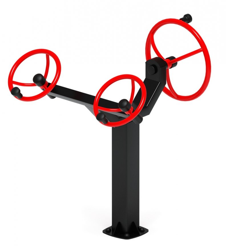 Уличный тренажёр Рули Тренировка 10 (положение сидя) - вид 2