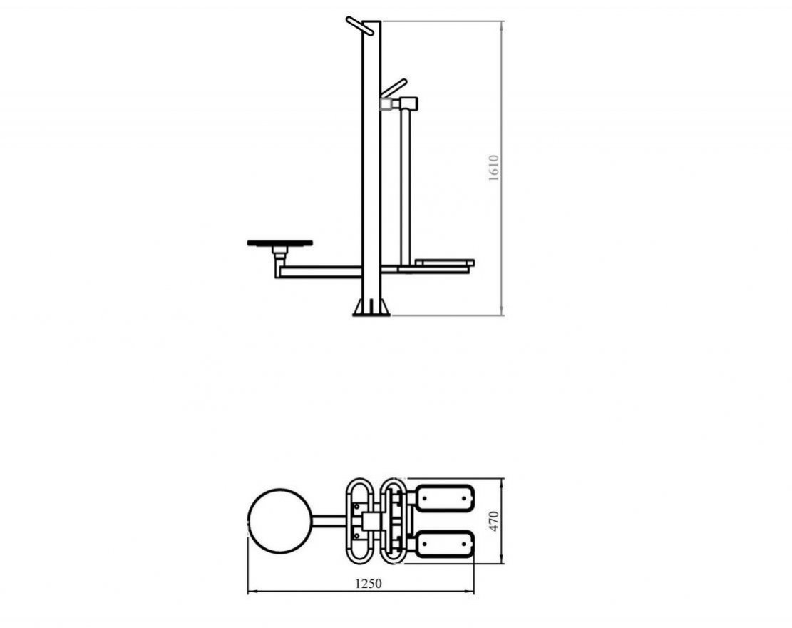 Уличный тренажер TORUDA «Твистер стоя + Хипс» 63 - вид 2